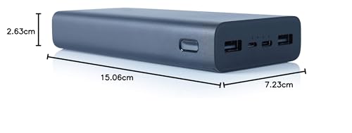 MI Power Bank 3i 20000mAh Lithium Polymer 18W Fast Power Delivery Charging | Input- Type C | Micro USB| Triple Output | Black.