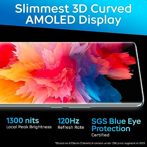 iQOO Z7 Pro 5G (Blue Lagoon, 8GB RAM, 256GB Storage) | 3D Curved AMOLED Display | 4nm MediaTek Dimesity 7200 5G Processor | 64MP Aura Light OIS Camera | Segment's Slimmest & Lightest Smartphone