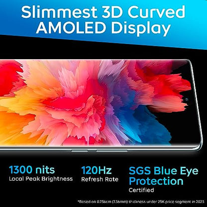 iQOO Z7 Pro 5G (Blue Lagoon, 8GB RAM, 256GB Storage) | 3D Curved AMOLED Display | 4nm MediaTek Dimesity 7200 5G Processor | 64MP Aura Light OIS Camera | Segment's Slimmest & Lightest Smartphone