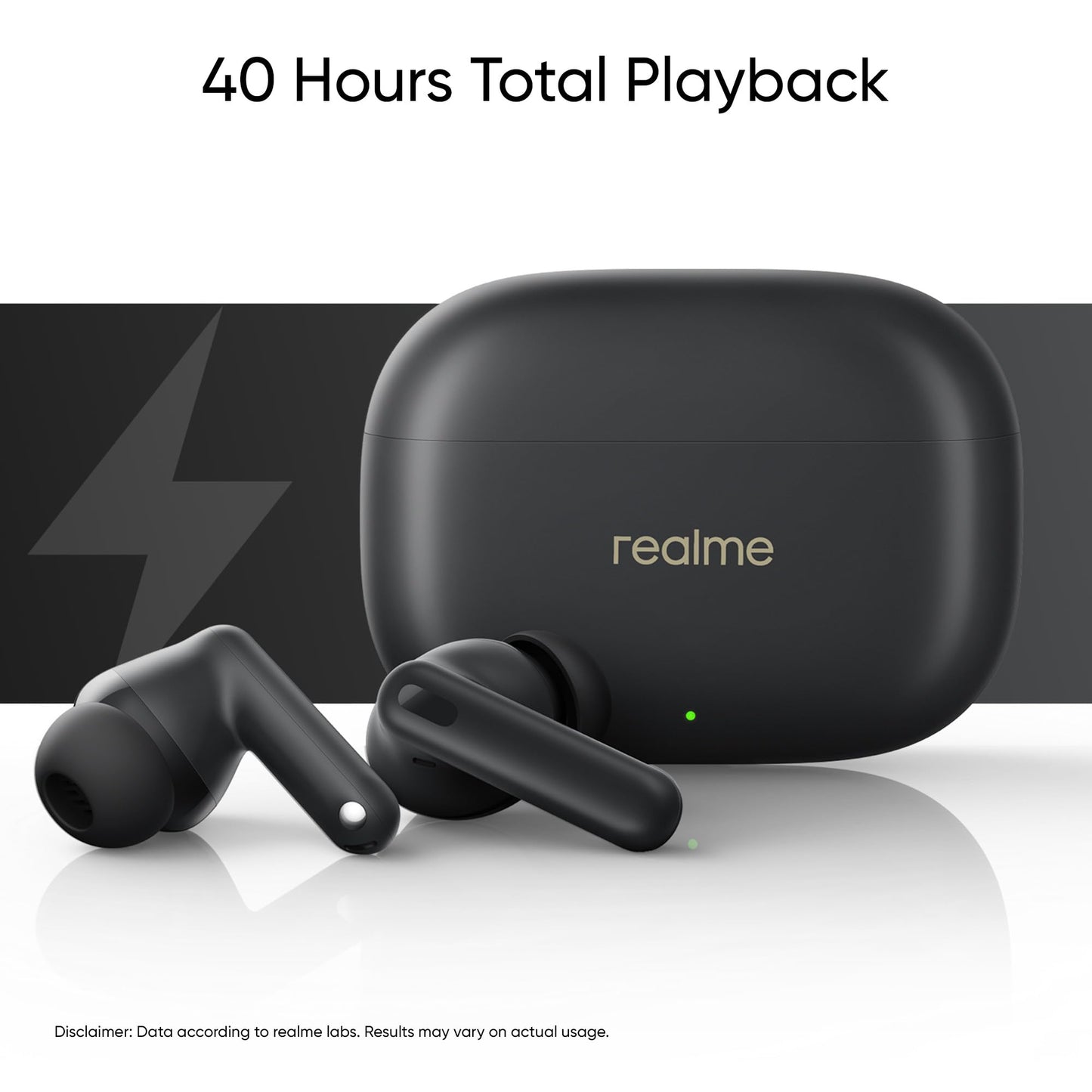 realme Buds T300 TWS earbuds with 40H Play time,30dB ANC, 360° Spatial Audio with Dolby Atmos, 12.4 mm Dynamic Bass Boost Driver, IP55 Water & Dust Resistant, BT v5.3 (Stylish Black)