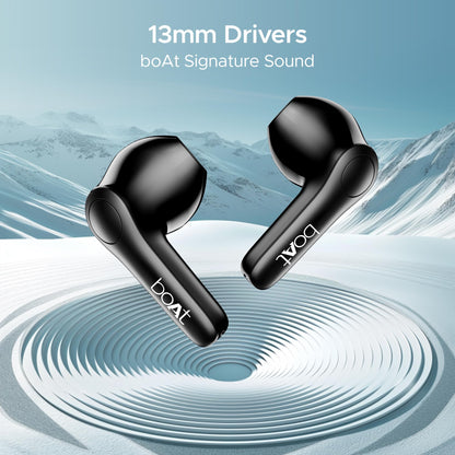 boAt Airdopes Atom 81 Pro Truly Wireless in Ear Ear Buds w/100Hrs of Playtime, 4 Mics with Enx, Beast Mode with 50Ms Low Latency, 13Mm Drivers, Iwp Tech, ASAP Charge(Obsidian Noir)