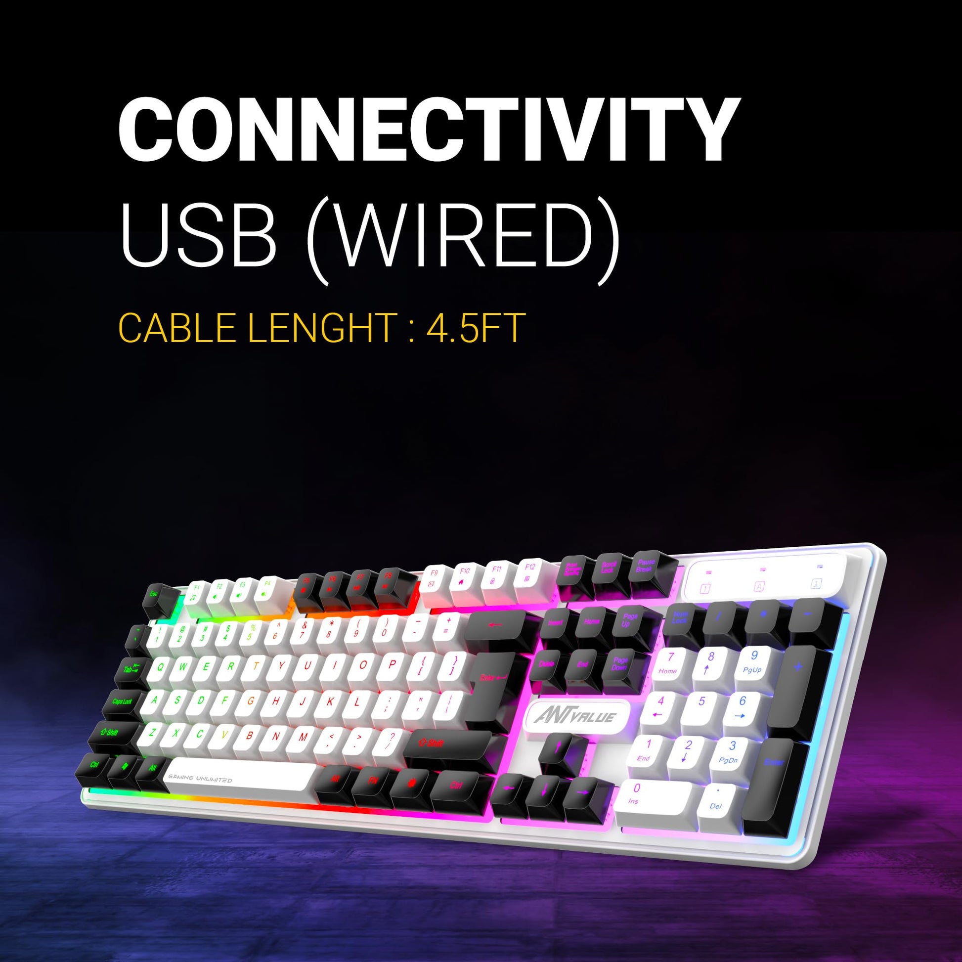 Ant Esports MK1700: Wired RGB Keyboard Vortex