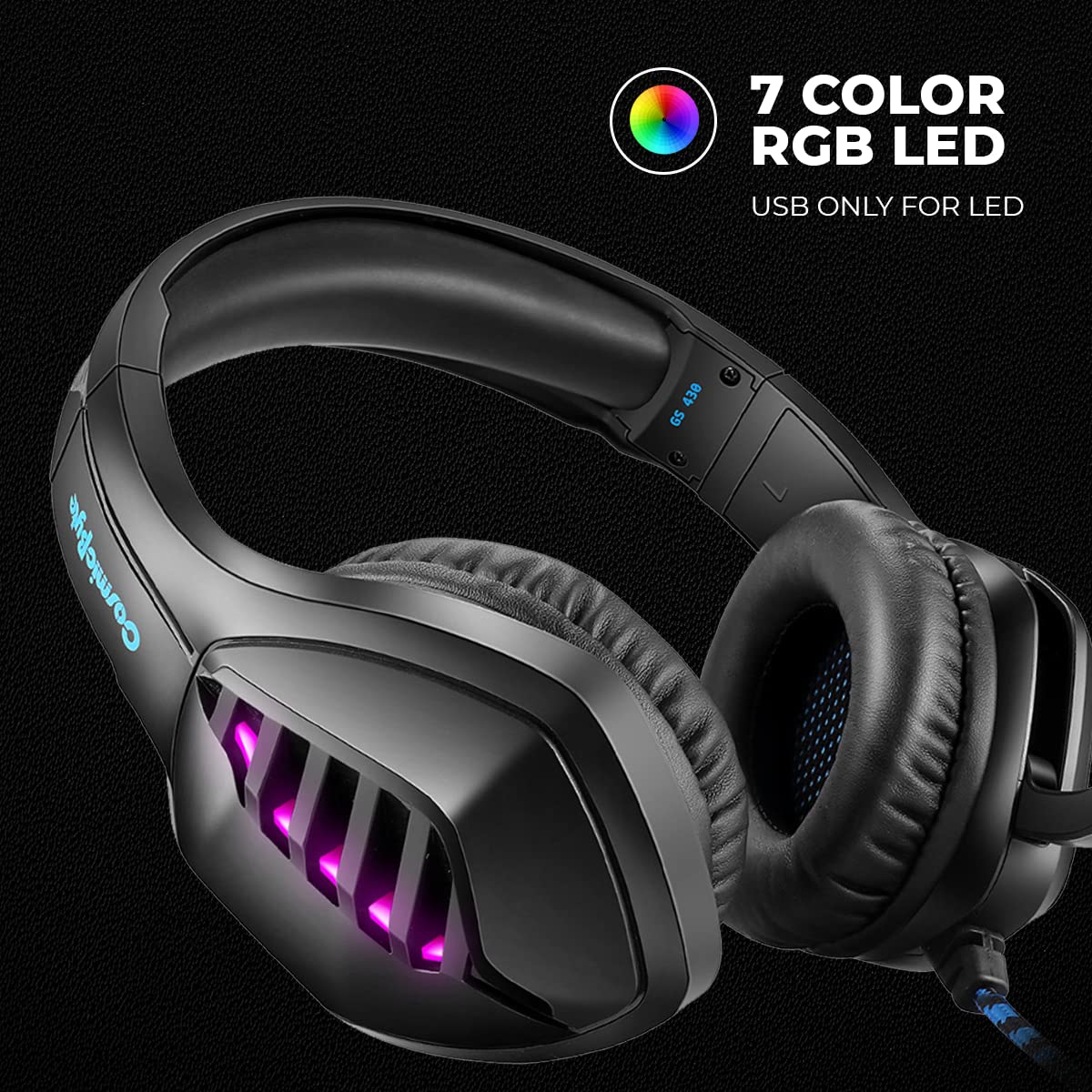 Cosmic Byte GS430: Wired Gaming Headset RGB, Mic Vortex