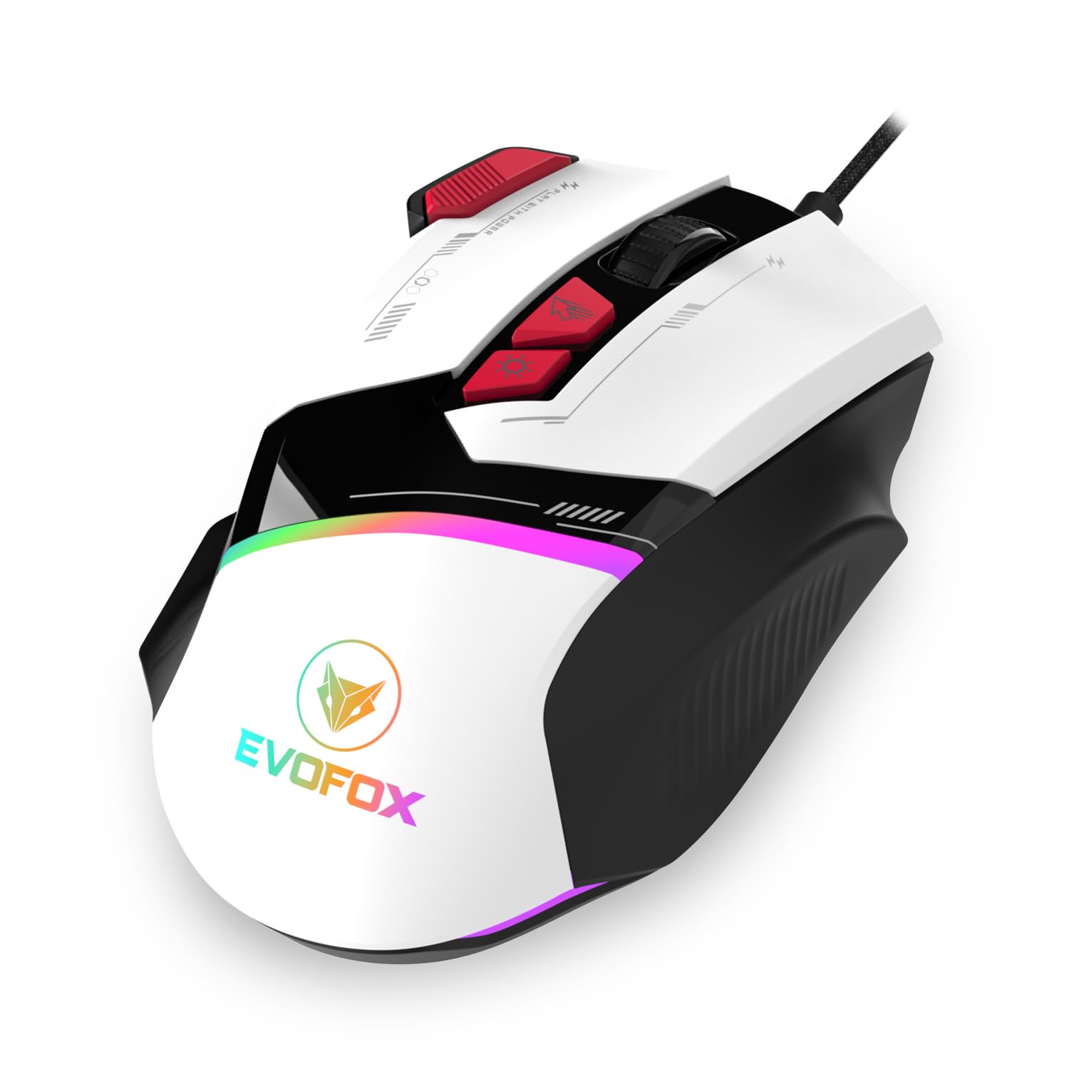 EvoFox Blaze: RGB Gaming Mouse 12800 DPI, Programmable Vortex