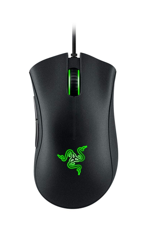 Razer DeathAdder Essential: Wired Gaming Mouse (6400 DPI, Green LED) Vortex